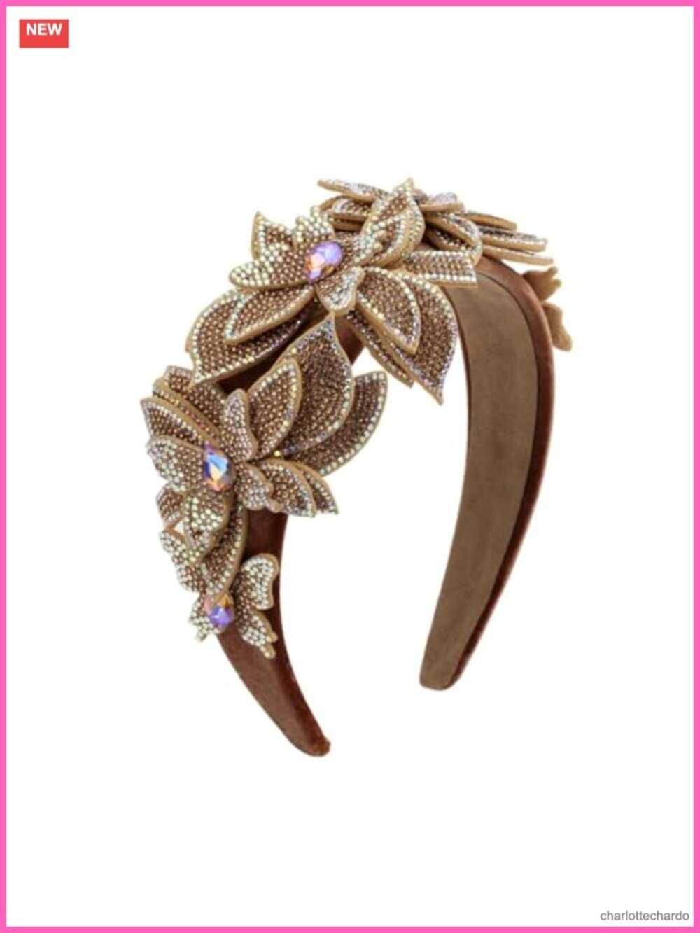Crystal Rhinestone Leaf Flower Headband Elegant Hair Accessory